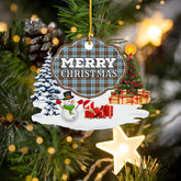 Clan Anderson Ancient "Merry Christmas" Tartan Acrylic Ornament XU94 Anderson Ancient Tartan Tartan Christmas